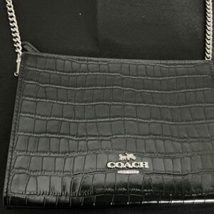 Coach CR-237 Crossbody Slim Croc-Embossed